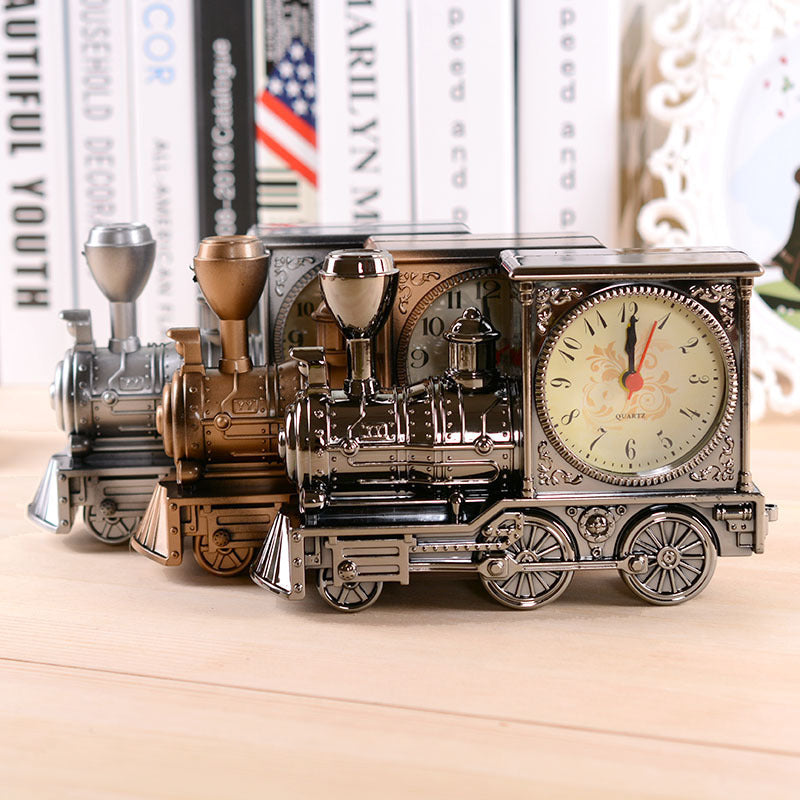 Creative Antique Style Locomotive Alarm Clock
